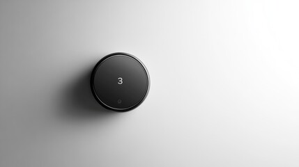 Streamlined Digital Thermostat in Cooling Mode on a Pristine White Wall