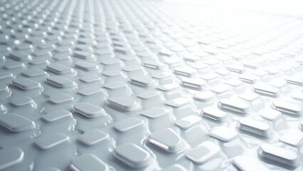 Obraz premium Sleek tiled design showcasing futuristic patterns with geometric precision and digital elegance under isolated whitebalance for cuttingedge modern visual impact concept as Geometric precision meets di