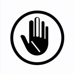 Obraz premium Caution: Restricted Entry Icon for No Touch Regulation