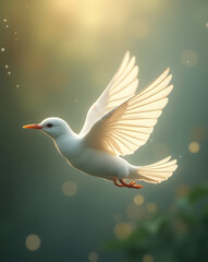 Fototapeta premium white dove in flight