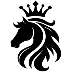 Silhouette of the king horse logo