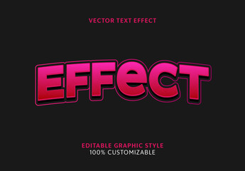Black And Pink Bold Font Bold Textured Gradient Outlined Text Effect