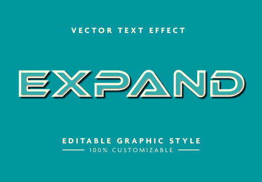 Teal And White Futuristic Font Modern Outline Text Effect