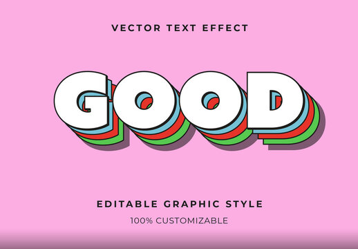 Pink And Green Retro Font Bold Playful Text Effect