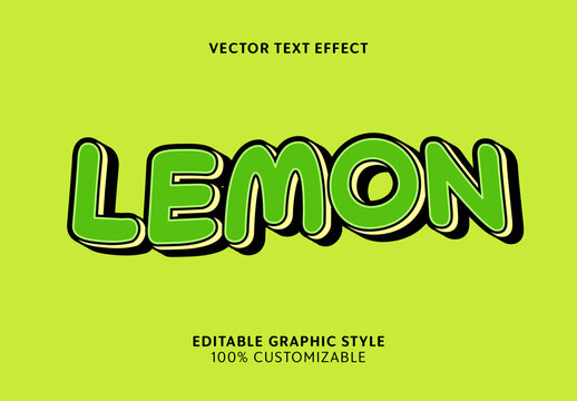 Green Yellow Bold 3D Stylish Font Text Effect