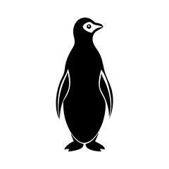 penguin silhouette vector illustration of a silhouette vector logo design 