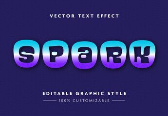 Purple Blue Rounded Smooth Gradient Text Effect
