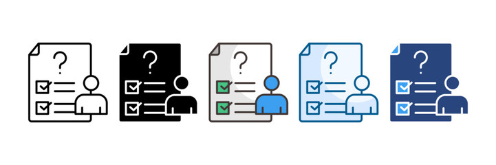Interactive Content Icon Set Multiple Style Collection