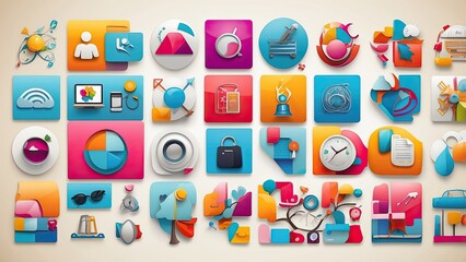 "Essential Business Icons Set for Professionals"