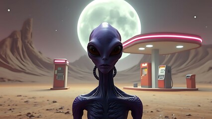 alien in space