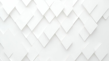 Fototapeta premium Assemble angled trapezoids form reflective edges preserve isolated white planes finalize high tech layered tile synergy for brand or marketing concept as Position angled trapezoids outline reflective 