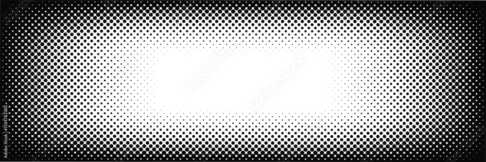 Poster Modern black halftone gradient background with a stylish dotted texture. Abstract digital pattern for technology, futuristic design, and elegant compositions
