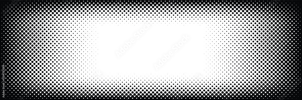 Poster Modern black halftone gradient background with a stylish dotted texture. Abstract digital pattern for technology, futuristic design, and elegant compositions