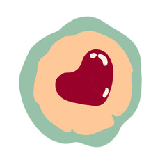 Heart cookies vector illustration