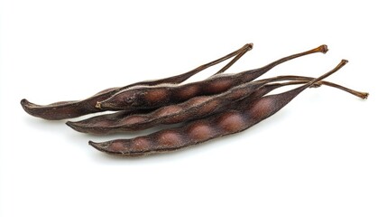 Isolated Soybean Pods on White Background: A Close-Up of Nutrient-Rich Plant Food