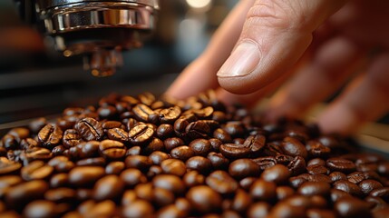 Efficient sorting of high-quality coffee beans using AI technology in processing plant