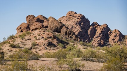 Fototapeta premium Endless rocky desert horizon.