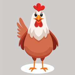 Colorful Rooster Vector Illustration for Farm and Organic Branding