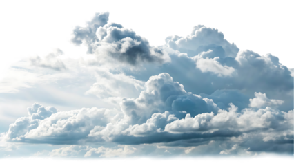 Dramatic cloudscape, fluffy white and gray clouds in the sky