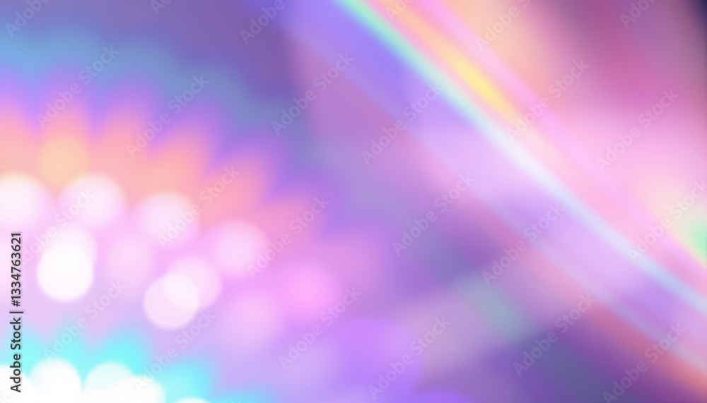 Poster abstract pastel and light spectrum bokeh soft blurred lights form dreamlike aesthetic background
