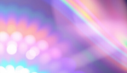 Abstract pastel and light spectrum bokeh Soft blurred lights form dreamlike aesthetic background