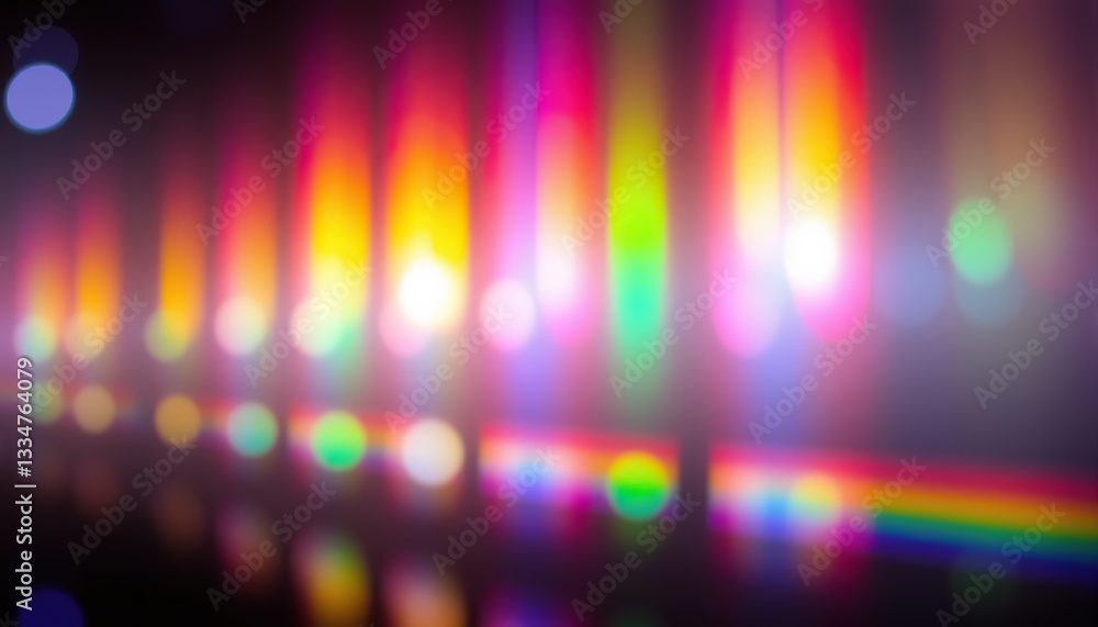 Poster abstract blur of vibrant colors sense of movement and energy with rainbow effect