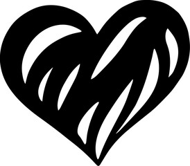 Heart simple minimalist doodle sketch hand drawing element