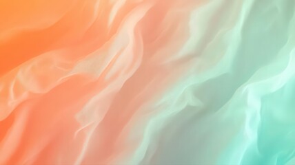 Obraz premium Abstract Peach And Mint Fabric With Silver Glitter Texture