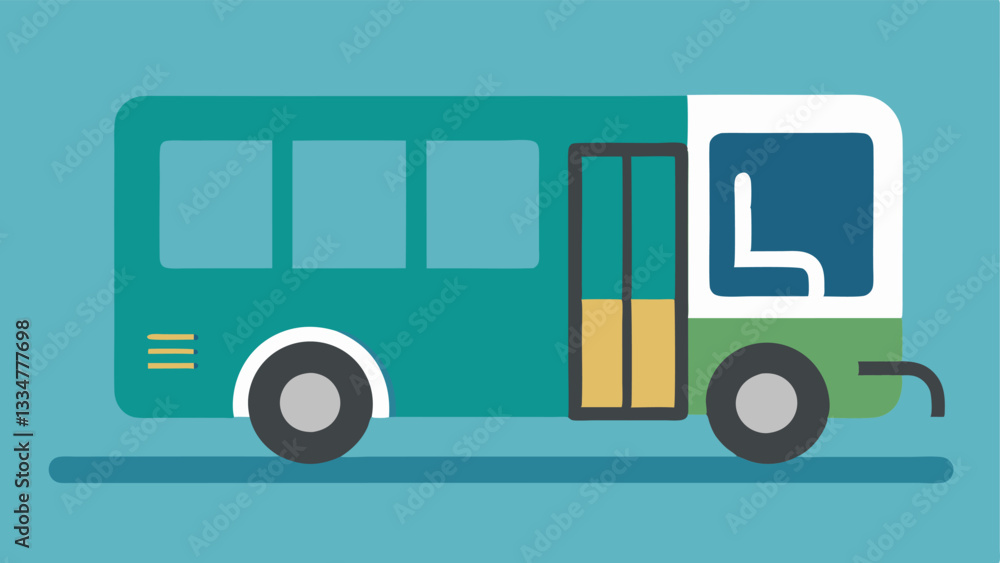 Poster no accessible seating a showing a public transport bus where the designated wheelchair space is occu