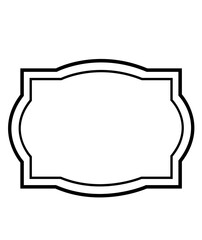 Frame clip art design on plain white transparent isolated background for card, shirt, hoodie, sweatshirt, apparel, tag, mug, icon, poster or badge