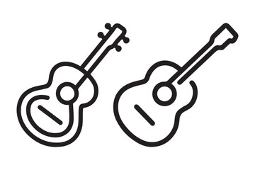 Naklejka premium Guitar icon vector art illustration.