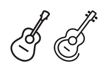 Naklejka premium Guitar icon vector art illustration.