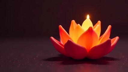 Vesak/Wesak day. Malaysian image of lotus flowers and candles. A calm and beautiful composition. Peacefulness in life