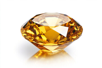Radiant Golden Diamond with Brilliant Facets