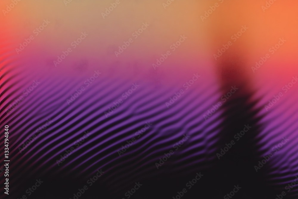 Poster abstract colorful gradient background featuring rippled lines and shapes