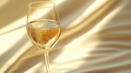 Glasses of sparkling champagne. Celebration event. 