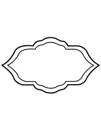 Frame clip art design on plain white transparent isolated background for card, shirt, hoodie, sweatshirt, apparel, tag, mug, icon, poster or badge