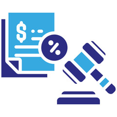 Tax Compliance icon in Glyph Dual Color Style. Simple Vector Design. Simple Vector Glyph Icon