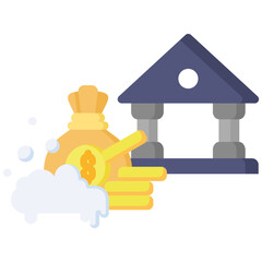 Corruption icon in Flat Color Style. Simple Vector Design. Simple Vector Flat Icon