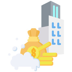 Money Laundering icon in Flat Color Style. Simple Vector Design. Simple Vector Flat Icon