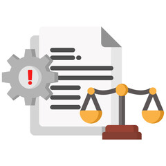 Risk Management icon in Flat Color Style. Simple Vector Design. Simple Vector Flat Icon