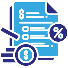 Tax icon in Glyph Dual Color Style. Simple Vector Design. Simple Vector Glyph Icon