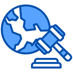 Environmental Regulations icon in Blue Color Style. Simple Vector Design. Simple Vector Flat Icon
