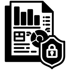 Data Protection icon in Mix Filled Style. Simple Vector Design. Simple Vector Outline Filled Icon