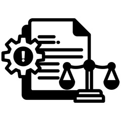 Risk Management icon in Mix Filled Style. Simple Vector Design. Simple Vector Outline Filled Icon