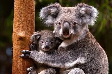 Obraz premium コアラの親子