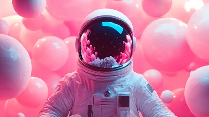 Space adventure with planets and astronaut - Abstract theme