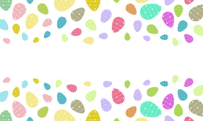 Confetti Easter Eggs Border Falling Easter Egg Background