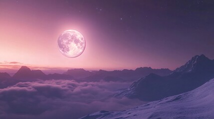 Captivating Vertical Shot of Stunning Full Moon in Sky