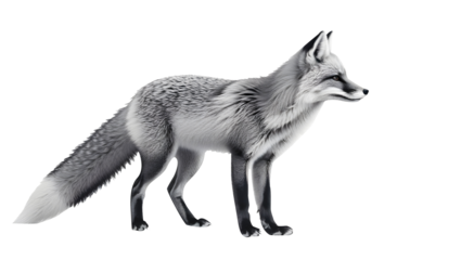 Image of a wild fox in winter natural habitat 